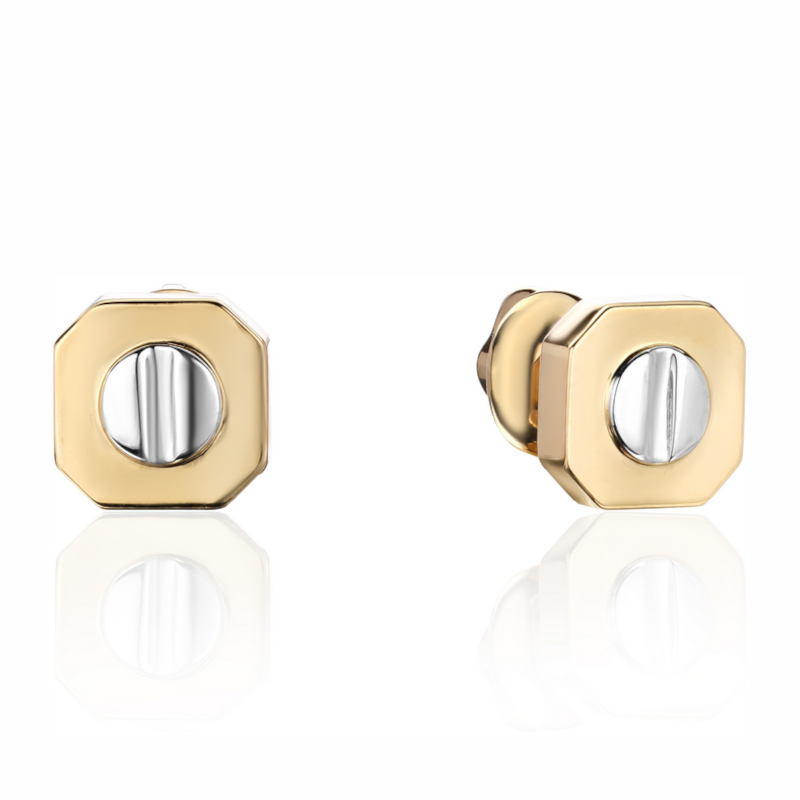 Серьги из желтого золота 585 пробы без вставок 01С0314617Р