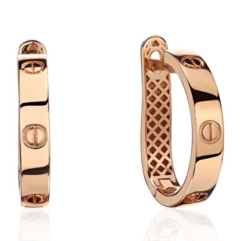 Серьги из красного золота 375 пробы без вставок 01С0116125S