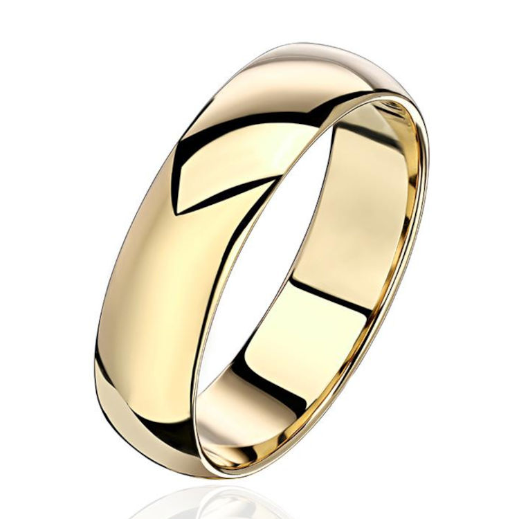 Обручальное кольцо из желтого золота 375 пробы 01О030381S Обручальное кольцо из желтого золота 375 пробы 01О030381S