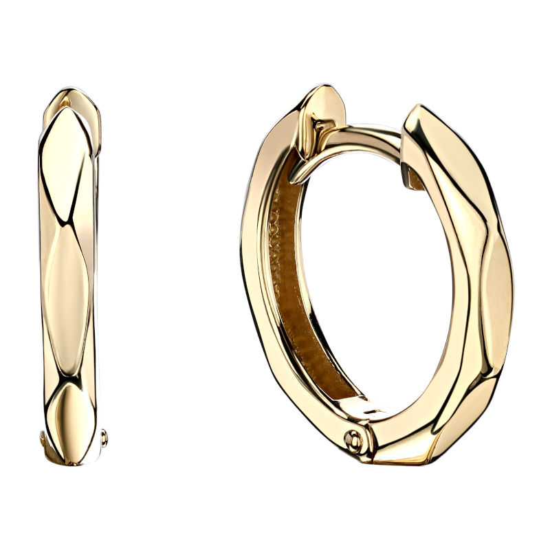 Серьги из желтого золота 585 пробы без вставок 01С0314047