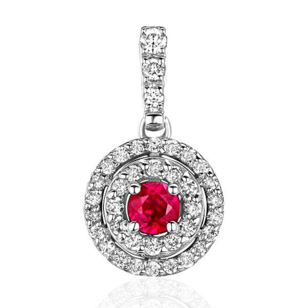 Подвеска из белого золота 585 пробы с бриллиантами 01П6215623-1