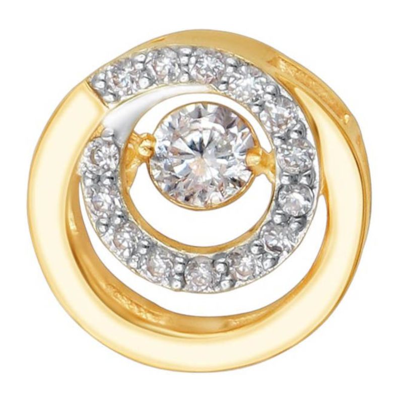 Подвеска из желтого золота 585 пробы с фианитами 01П1311852Р