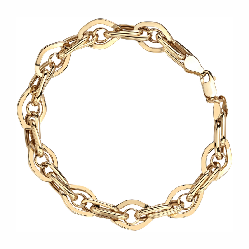 Браслет из желтого золота 585 пробы без вставок 01Б033355