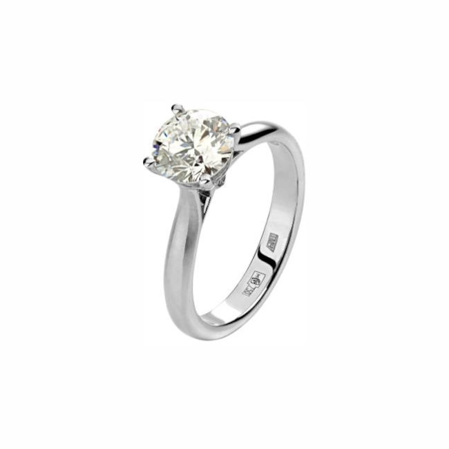 Кольцо из белого золота 750 пробы с бриллиантами 01К6712463