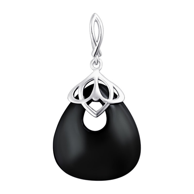 Подвеска из серебра 925 пробы с агатом 01П4511178-1