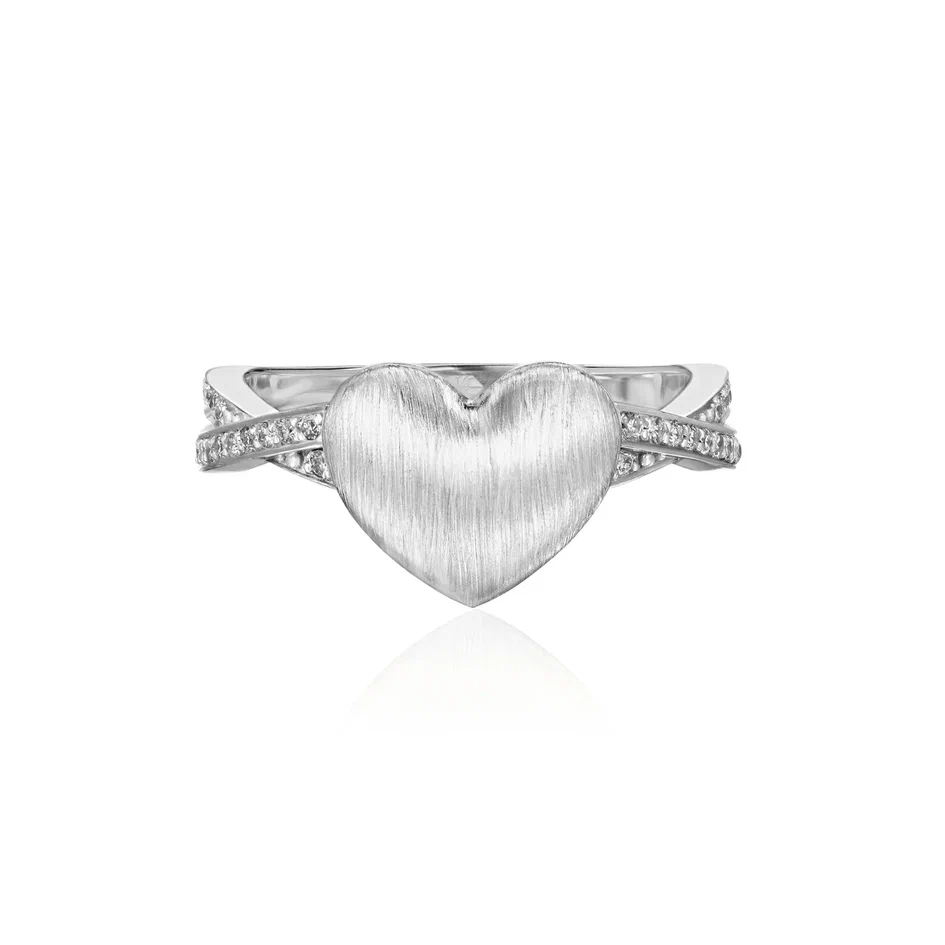 Кольцо из белого золота 585 пробы с бриллиантами 01К6215933