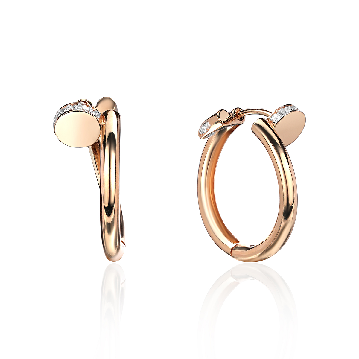 Серьги из красного золота 585 пробы с фианитами 01С1114116Р