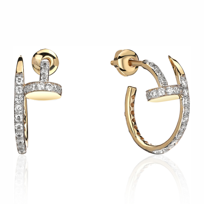 Серьги из желтого золота 585 пробы с фианитами 01С1314554Р