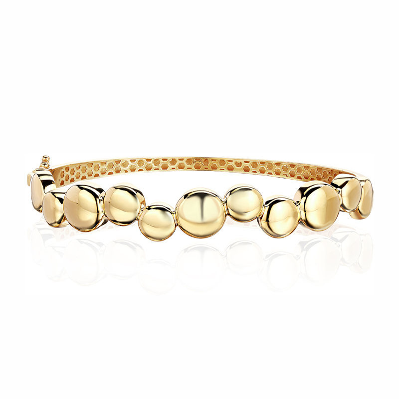 Браслет из желтого золота 585 пробы без вставок 01Б033495