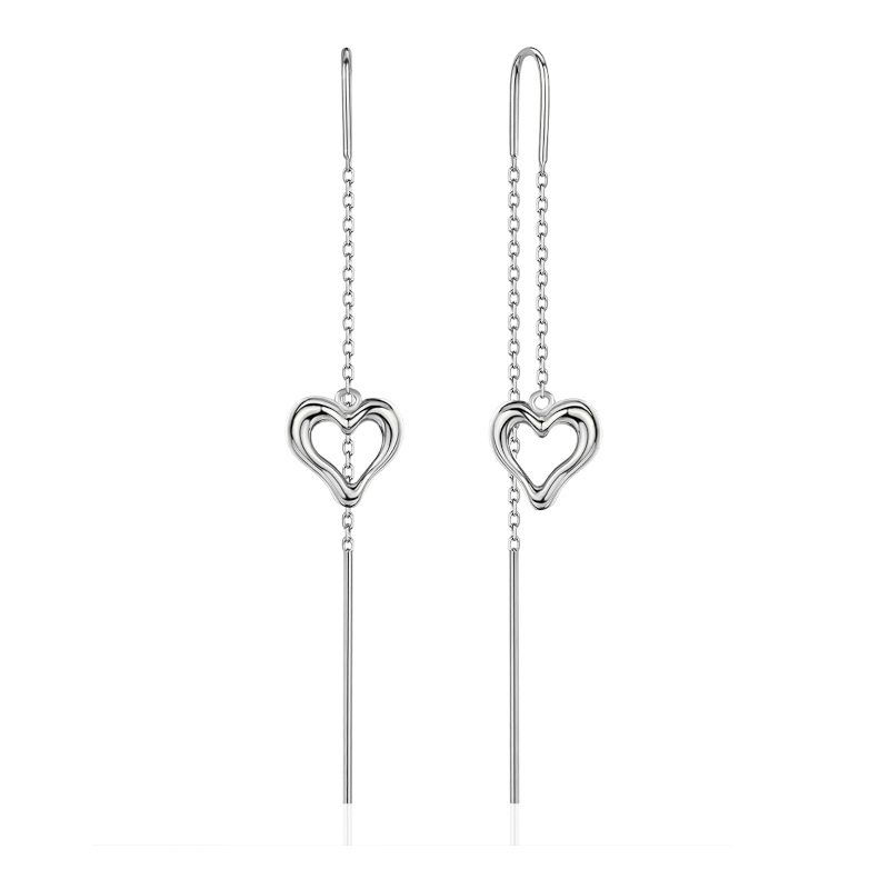 Серьги из белого золота 585 пробы без вставок 01С0217147
