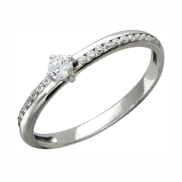 Кольцо из серебра 925 пробы с фианитами 01К155828