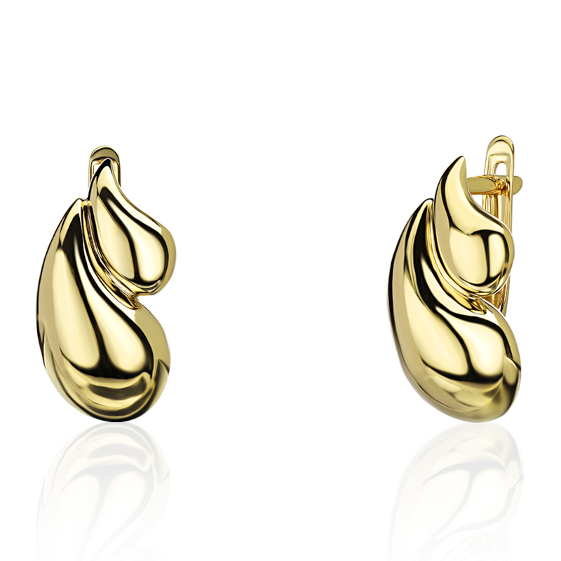 Серьги из желтого золота 585 пробы без вставок 01С0315642
