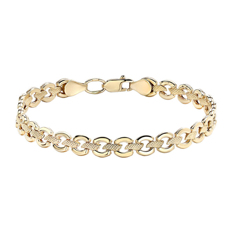 Браслет из желтого золота 585 пробы без вставок 01Б730503