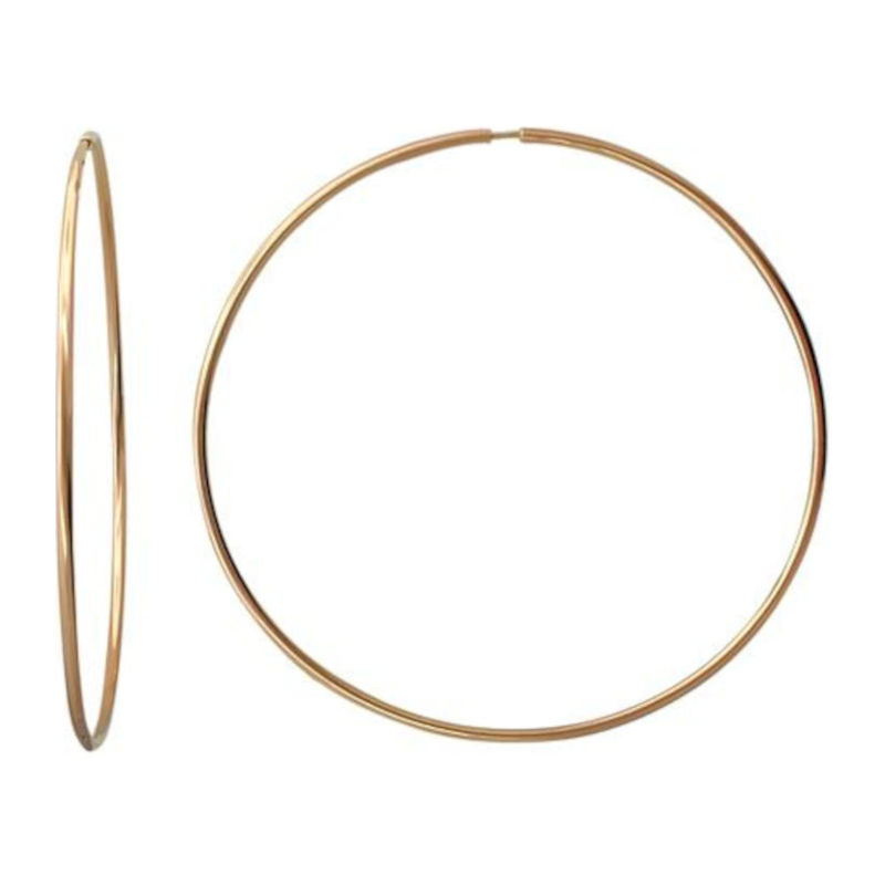 Серьги из красного золота 585 пробы без вставок 01С010396