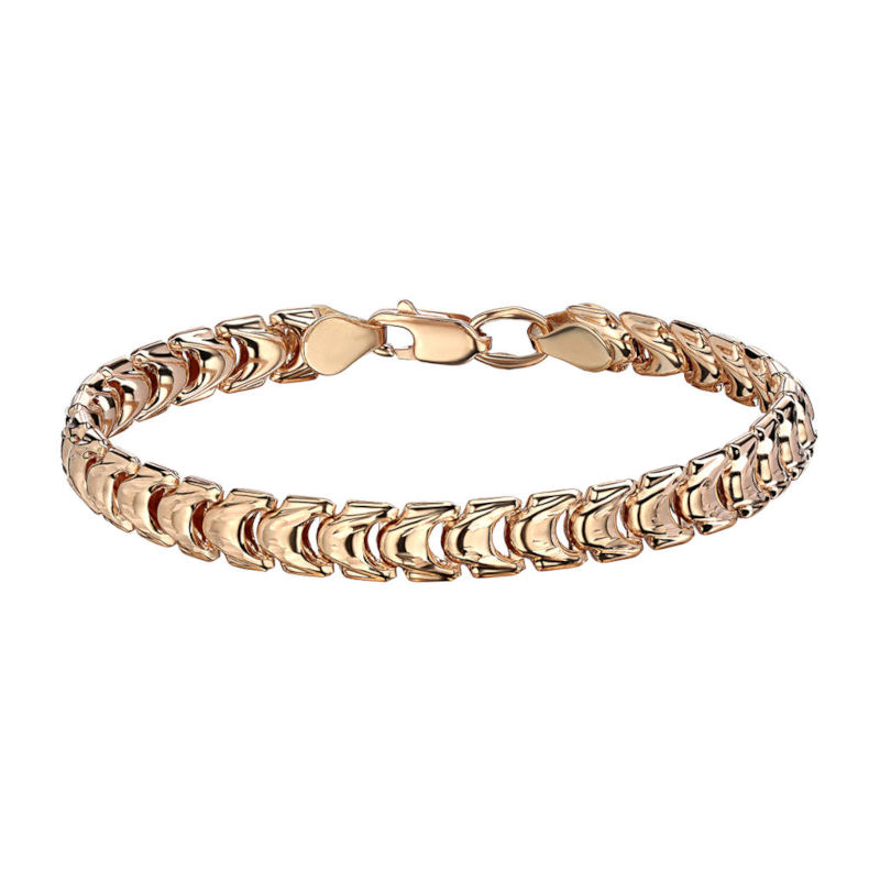 Браслет из красного золота 585 пробы без вставок 01Б710065