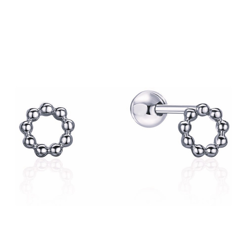 Серьга Одиночная из платины 585 пробы без вставок 01С0916210-585