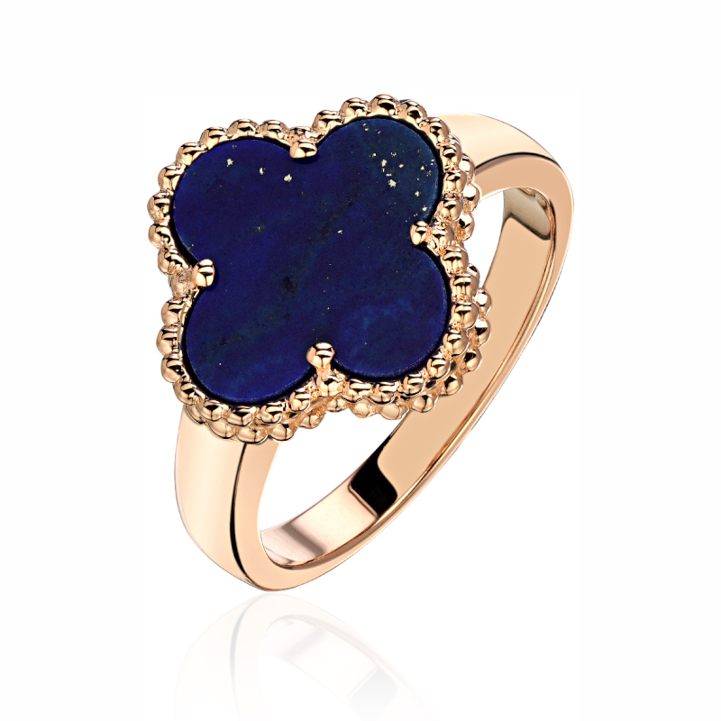 Кольцо из красного золота 585 пробы с лазуритом 01К4114170-4