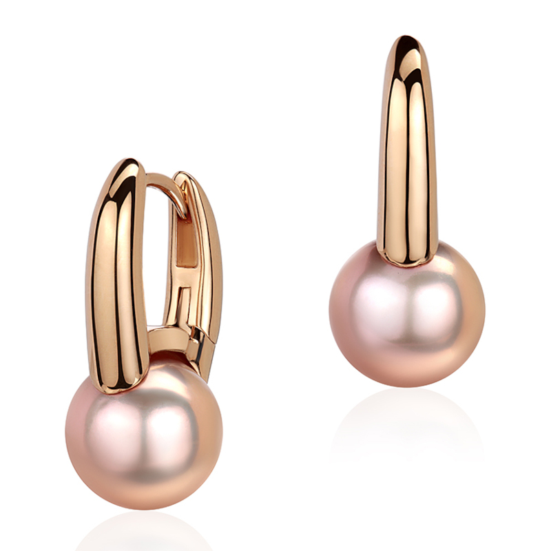 Серьги из красного золота 585 пробы с жемчугом 01С3115908Г-4