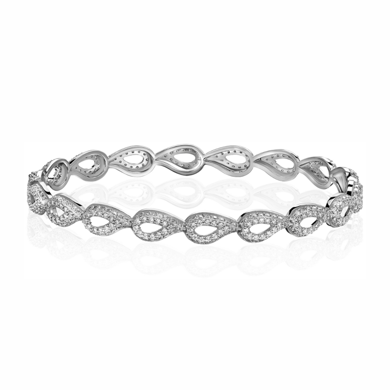 Браслет из белого золота 585 пробы с бриллиантами 01Б623086