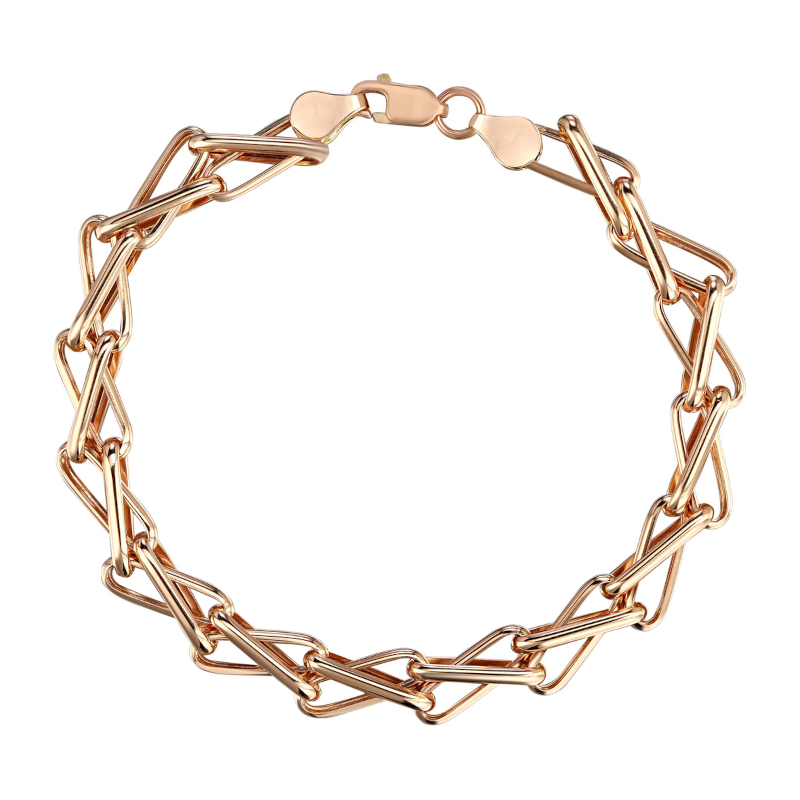 Браслет из красного золота 585 пробы без вставок 01Б013721