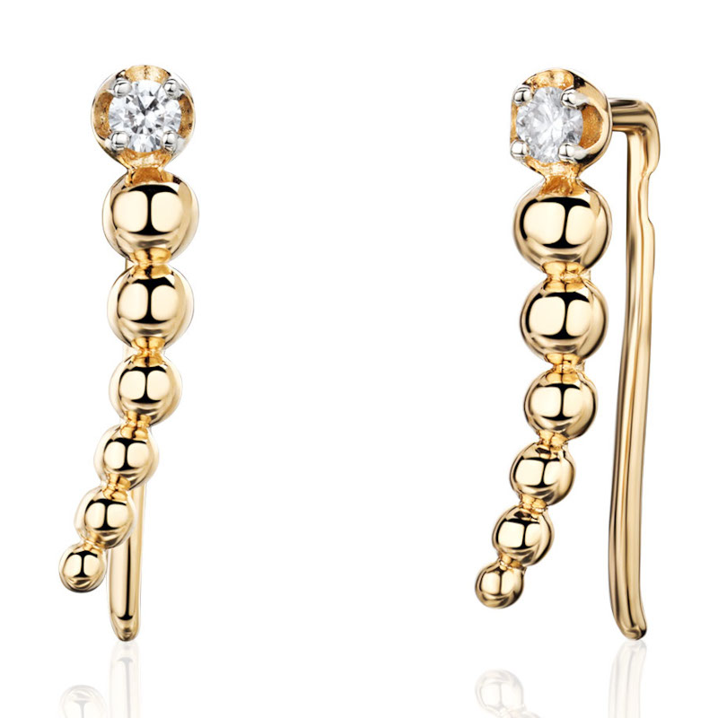 Серьги 585 пробы с бриллиантами 01С6316940Р