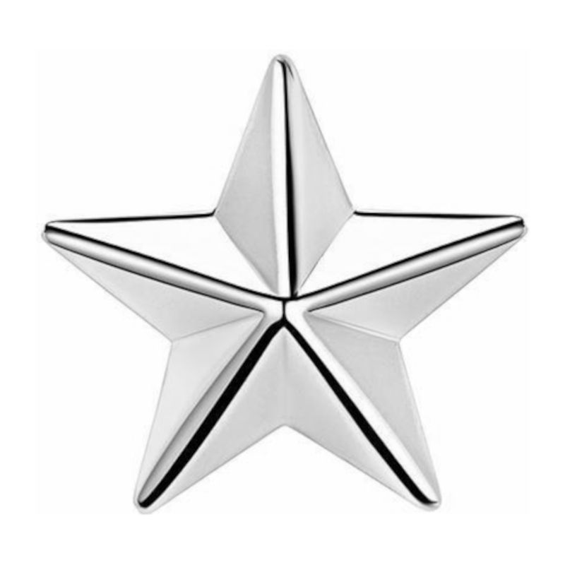 Звезда майорская на погоны из серебра 925 пробы 01В050007