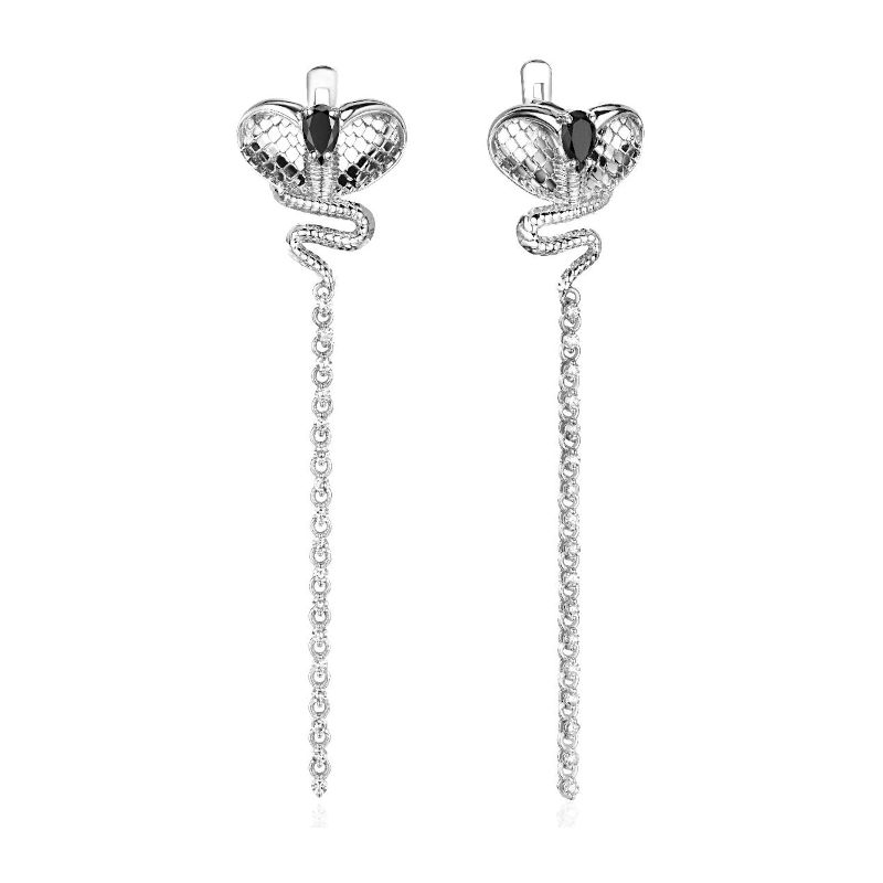 Серьги из белого золота 585 пробы с бриллиантами 01С6216962-1