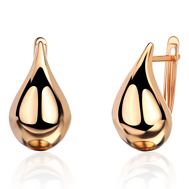 Серьги из красного золота 585 пробы без вставок 01С0115399