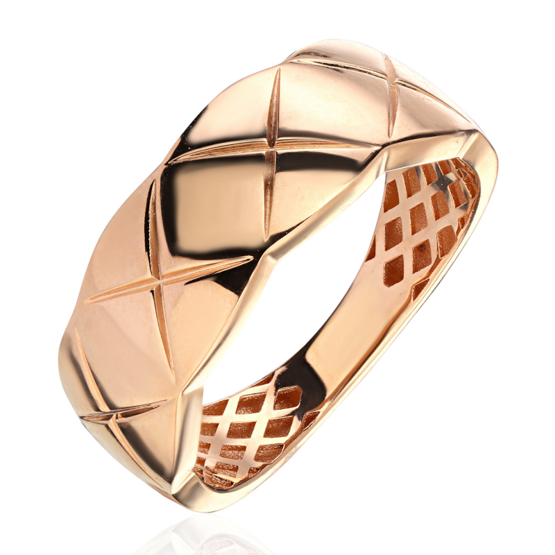 Кольцо из красного золота 585 пробы без вставок 01К0116416