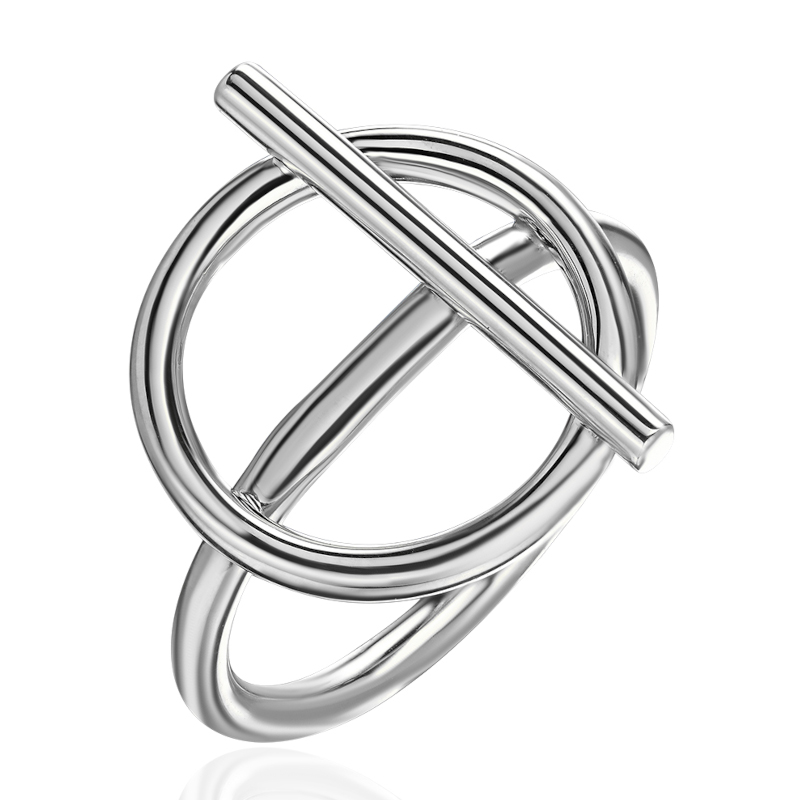 Кольцо из белого золота 585 пробы без вставок 01К0216696