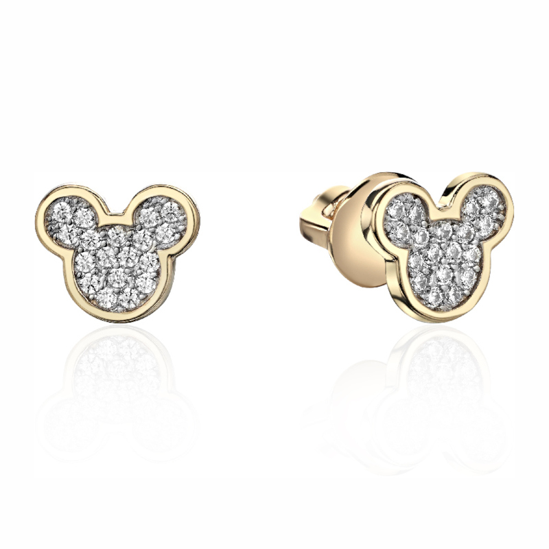 Серьги из желтого золота 585 пробы с фианитами 01С1315317Р