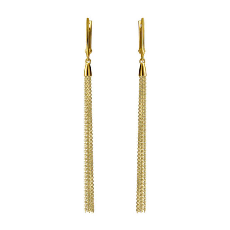 Серьги из желтого золота 585 пробы без вставок 01С0312211