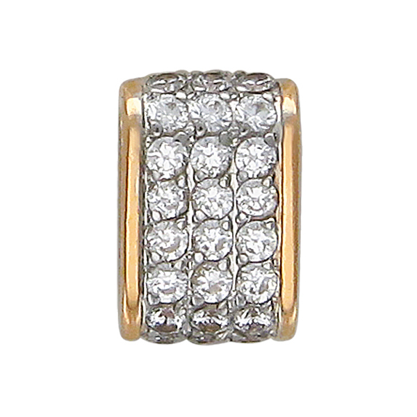 Подвеска из красного золота 585 пробы с фианитами 01П111495