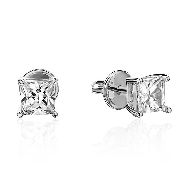 Серьги из платины 585 пробы с бриллиантами 01С6915009-Л-585