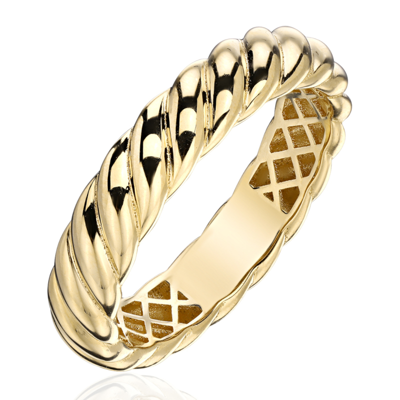 Кольцо из желтого золота 585 пробы без вставок 01К0315601