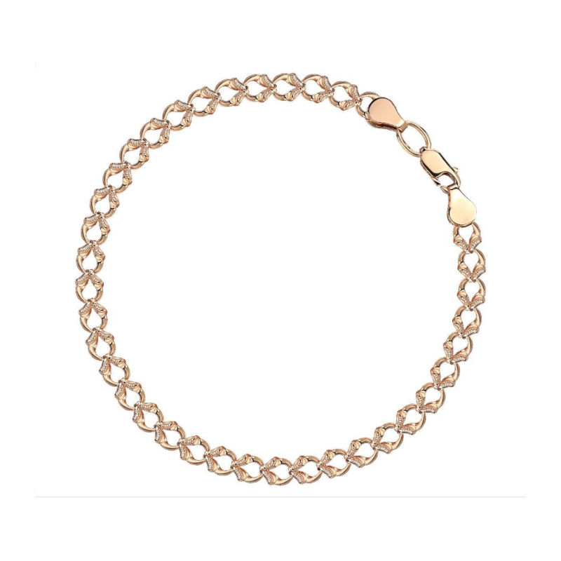 Браслет из красного золота 375 пробы без вставок 01Б013289S