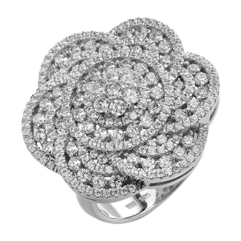 Кольцо из серебра 925 пробы с фианитами 01К1514983