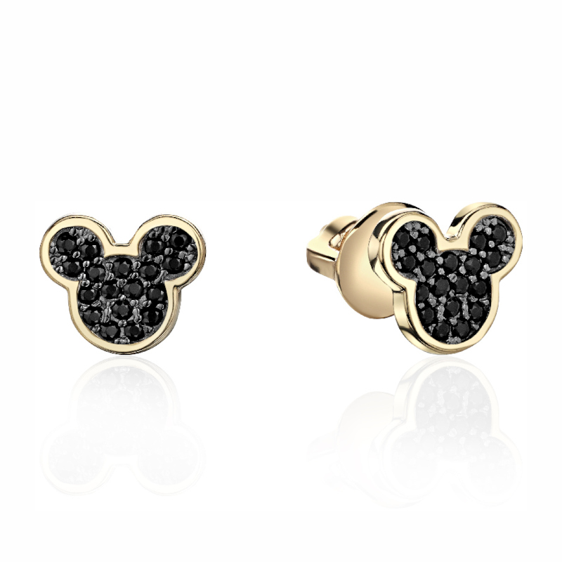 Серьги из желтого золота 585 пробы с фианитами 01С2315317ЧР-1