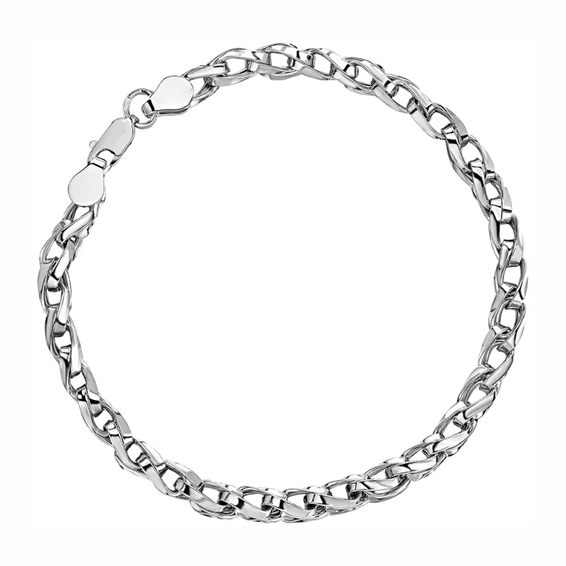 Браслет из белого золота 585 пробы без вставок 01Б023027