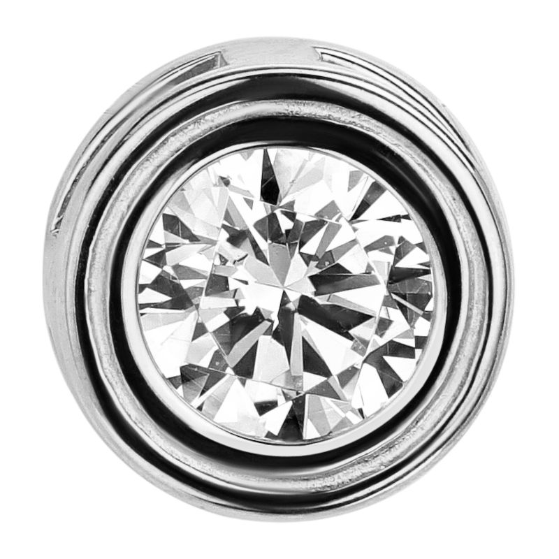 Подвеска из белого золота 585 пробы с фианитом 01П121227