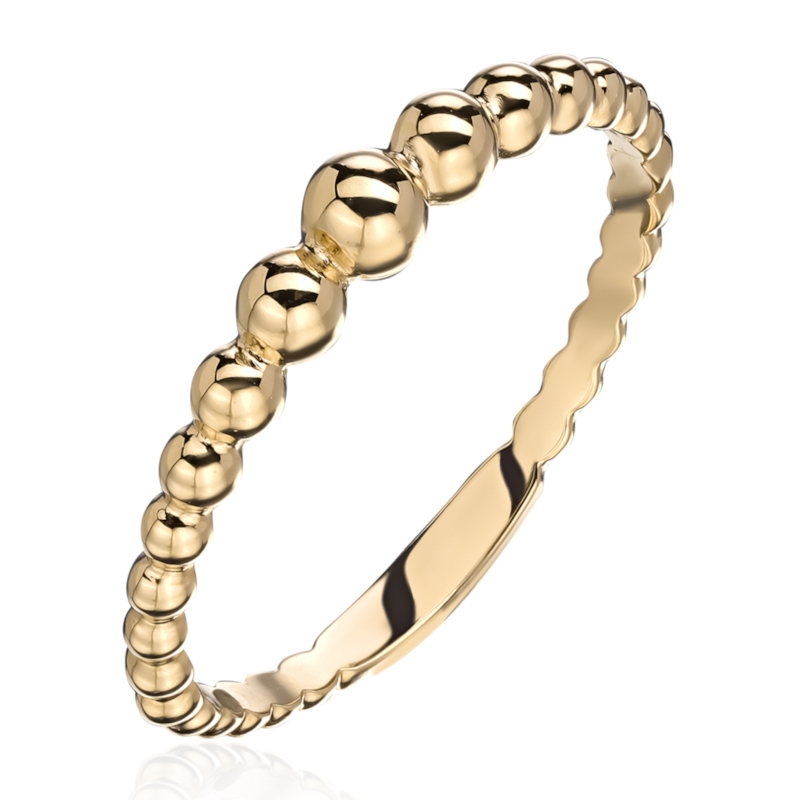 Кольцо из желтого золота 585 пробы без вставок 01К0315923