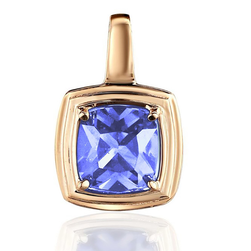 Подвеска из желтого золота 585 пробы с наноситал танзанитом 01П2315464-3