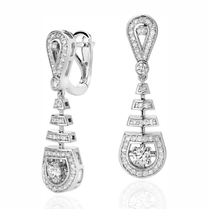 Серьги из белого золота 585 пробы с бриллиантами 01С6213081 Серьги из белого золота 585 пробы с бриллиантами 01С6213081