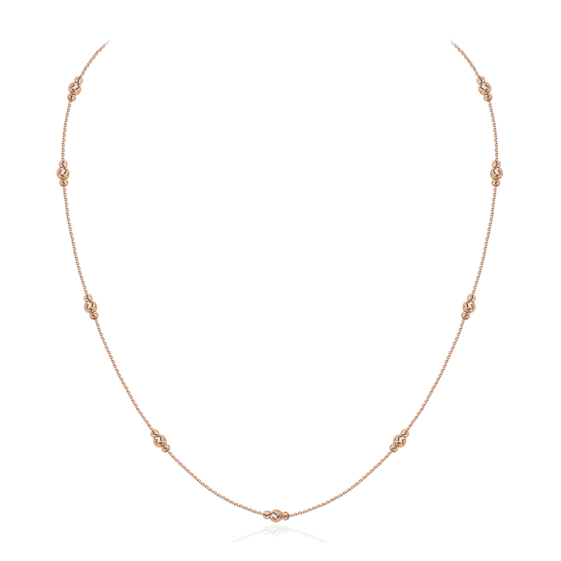 Колье из красного золота 585 пробы без вставок 01Л712584