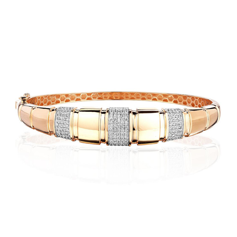 Браслет из красного золота 375 пробы с фианитами 01Б113494SР