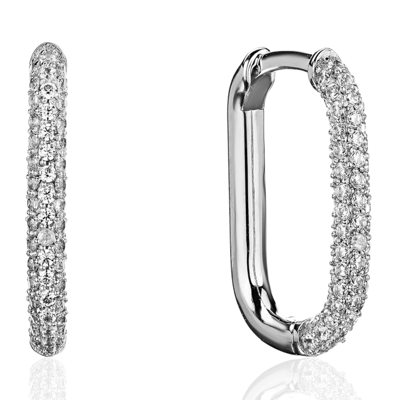 Серьги из белого золота 585 пробы с бриллиантами 01С6216000-17