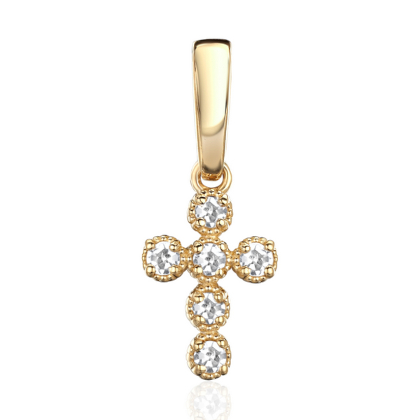 Подвеска из красного золота 585 пробы с бриллиантами 01Р631118-17