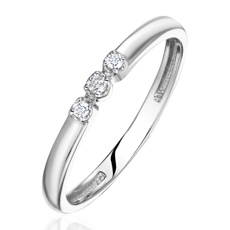 Кольцо из белого золота 585 пробы с бриллиантами 01К6215727