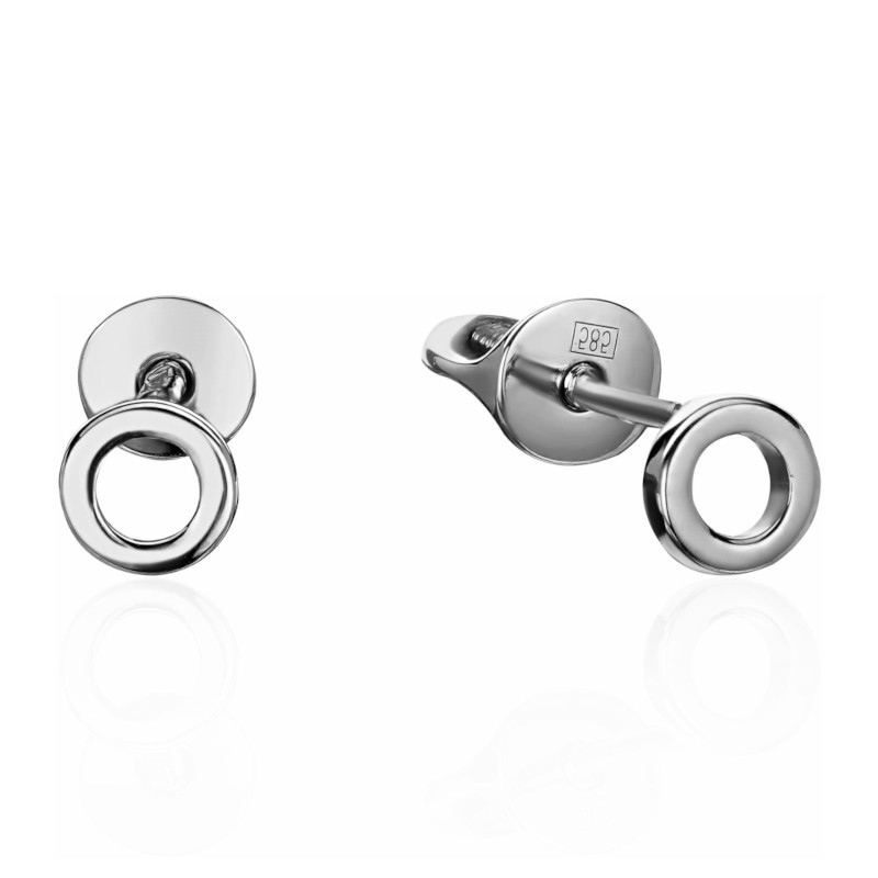 Серьги из платины 585 пробы без вставок 01С0914369-585