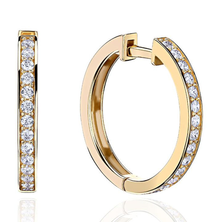 Серьги из желтого золота 585 пробы с бриллиантами 01С6313918-17